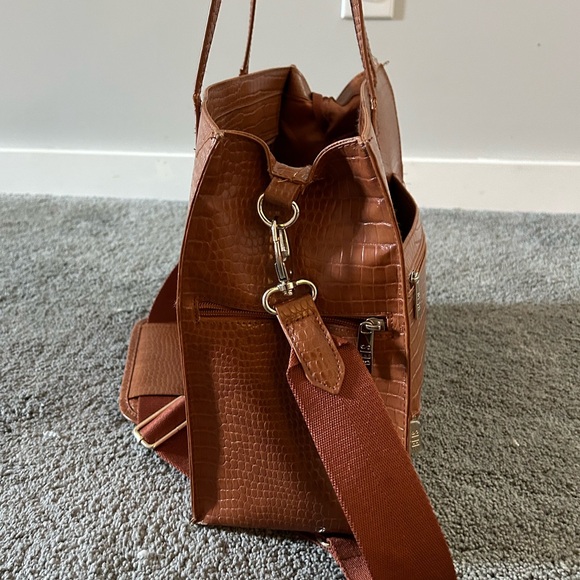 BEIS cognac brown work tote - Picture 3 of 6